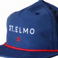 Blue Rope Hat · St. Elmo blue rope hat. Blue with red rope and St. Elmo logo.