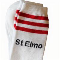 White Stripe Socks · L/XL White Striped St. Elmo Socks.