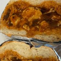 Buffalo Chicken Cheesesteak · Marinated grilled chicken breast tossed in Wagon Buffalo Sauce and caramelized onions
topped...