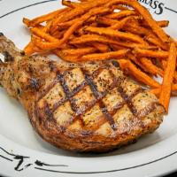 Double Boned Pork Chop · Served with a side & your choice of dinner Caesar salad, dinner salad (with a choice of hone...