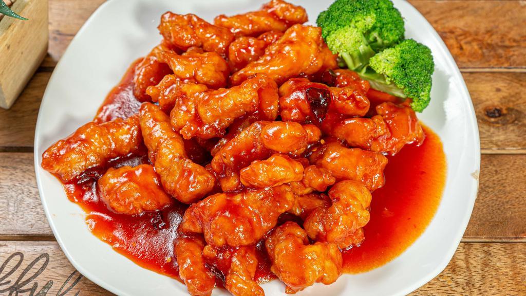 General Tso'S Chicken · Spicy. Crispy chicken with a spicy tangy sauce.