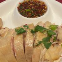 Szechuan Style Dipping Sauce Boiled Chicken 川味蘸酱白斩鸡 · 
