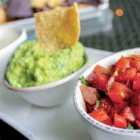 Sol Trio · queso, guacamole, choice of salsa.