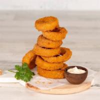 Onion Rings · Crisp, golden-brown onion rings served with your choice of dipping sauce