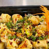 Chili Wontons (New) · House make chili oil served over delicious pork & shrimp wonton soup. It's spicy!
NOTE: We a...