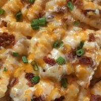 Loaded Fries · MELTED CHEESE, BACON & SCALLIONS. RANCH ON THE SIDE