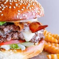 Chipotle Bacon Smashburger · CHIPOTLE MAYO, BACON, AVOCADO, PEPPER JACK,. LETTUCE, TOMATO, ONION