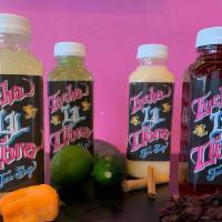Aguas Frescas · 16oz bottle of your choice: Horchata, Jamaica, Cucumber lime, Habanero Mint lemonade