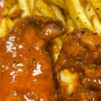 Tenders & Fries (4) · 4 chicken tenders with French fries. Select chicken tender flavor and extra toppings for Fre...