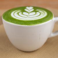 Matcha Latte · 12oz - Green Tea Powder and Steamed Milk.  Unsweetened.
