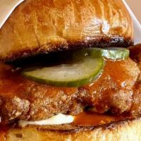 Fried Chicken Sandwich · Fresh jumbo chicken thigh tossed in our secret blend of spices and deep fried until golden b...