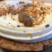 Big Bad Butterfinger Party Cookie[ · GIANT Butterfinger stuffed deep dish cookie topped with fresh buttercream and sprinkles, fee...