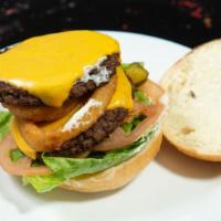 Cheese Burger · Served with lettuce, tomato, mayo, onions, hot and provolone or American cheese.
