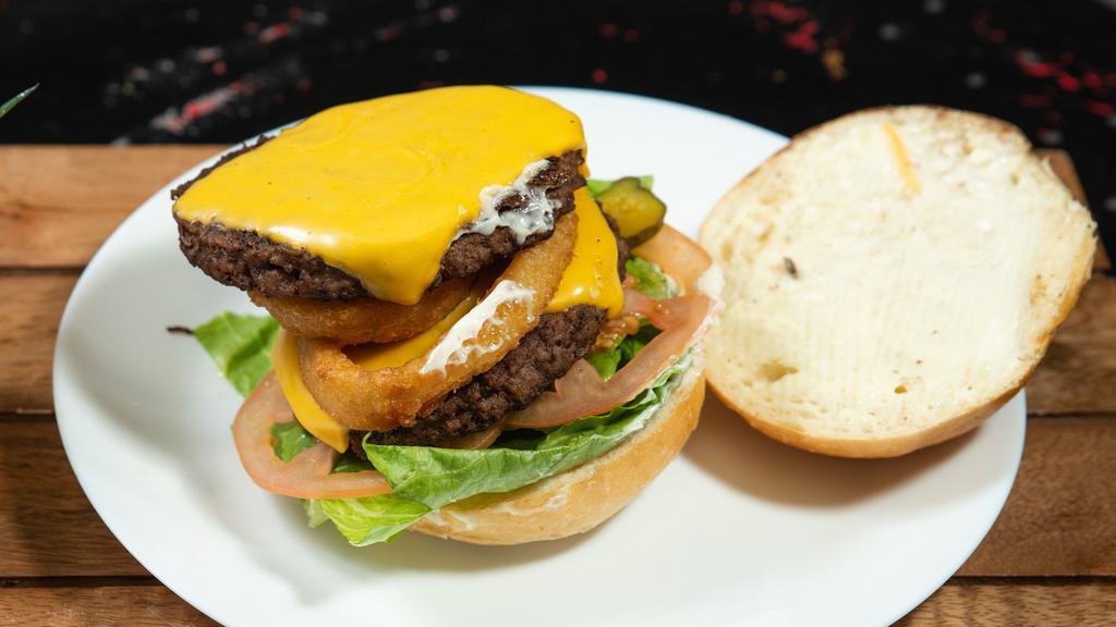 Cheese Burger · Served with lettuce, tomato, mayo, onions, hot and provolone or American cheese.