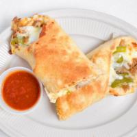 Stromboli (Includes Sauce) · Sausage, Pepperoni, Peppers, Onions (included in all stromboli) **Additional charge for Cust...