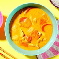 Monsoon Yellow Curry · Sweet & Spicy Yellow Curry with Coconut Milk X Your Choice of Protein X Served With Rice