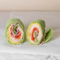 Turkey & Cheese Wrap · Cold or Hot Turkey, Am. cheese, lettuce, tomatoes, onions, oil and vinegar, mayo.
