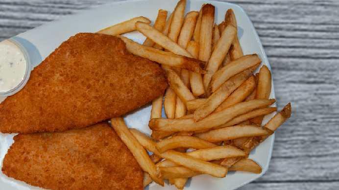 Flounder · Served with tartar sauce. Served with fries.