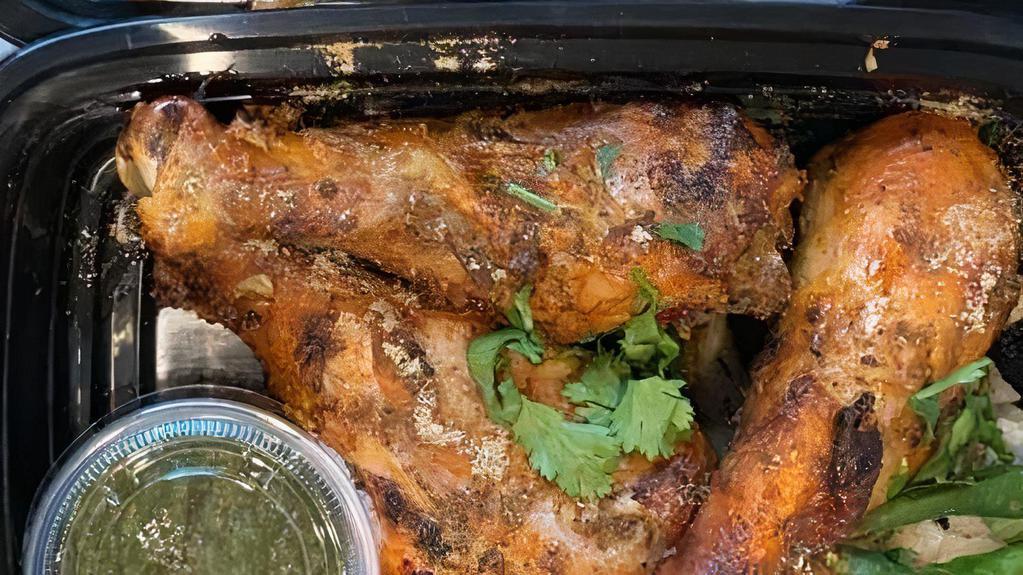 2 Grilled Chicken Legs · 2 Grilled Chicken Legs marinated with Tandoori  Indian Spices