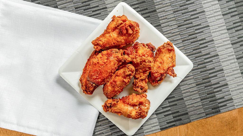 9 Pieces Buffalo Wings · Choose from a variety of flavors. Served with one dipping of ranch or blue cheese.