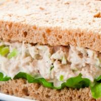 Tuna Salad · Our tasty tuna sandwich will get your taste buds going. . Flaked tuna, mixed with mayo, righ...