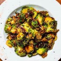 Brussel Sprouts · Jalapeños, garlic, ginger, sweet soy glaze.