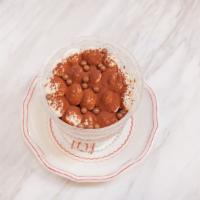 Tiramisu · Coffee Soaked Sponge Cake.   Mascarpone.  Marsala.   Cocoa.