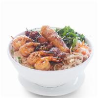 Bún Hải Dương · Combination grilled pork, grilled shrimp, crispy spring rolls and shredded pork with rice ve...