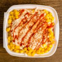 Corn-In- A- Cup · Comes in a 12 oz cup with mayonnaise, lemon pepper, parmesan cheese, and topped with Valenti...