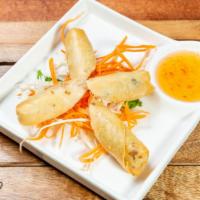  Crispy Spring Rolls · Deep fried till crispy veggie rolls with our chef special sauce.