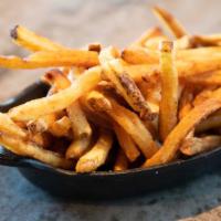 Hand-Cut Fries · with Trappist aioli & ketchup.