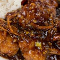 Orange Chicken · Battered. Spicy.
Fried chicken sautéed in a delicious tangy, sweet, and spicy orange peel sa...