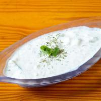 Mast-E-Khiar · A delicious homemade yogurt, mixed with cucumbers and mint leaves.