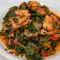 Efo Riro · Spinach veggie soup. no meat included