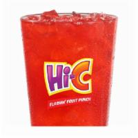 Hi-C® Flashin' Fruit Punch® · Explosive fruit flavors and 100% of the vitamin C your body needs.