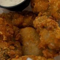 Fried Oyster Basket · 10 pieces. comes with Regular Fries, Cajun Fries, or Sweet Potato Fries
