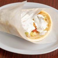 Chicken Kabob Wrap · Freshly marinated and grilled chicken kabob cubes.