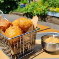 Hush Puppies · Hush puppies with molasses butter.