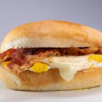 #2 Bacon, Egg And Cheese · Applewood smoked bacon, egg and cheese (Not available in all locations).