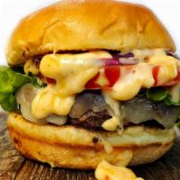 Chipotle Burger · Chipotle mayo, pepper jack cheese, lettuce, tomato and onion