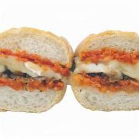 Brie Cheese V · brie cheese, sun-dried tomato pesto, caramelized onions, baguette *oven-warmed *vegetarian