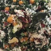 Cat Kale Salad · Treviso, Chickpeas, Celery, Parmesan & Warm Anchovy Vinaigrette (GR)