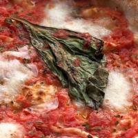 Cat Margherita Pizza · Mozzarella, Basil, Tomato, Oregano & Garlic (V)
