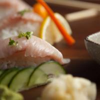 Yellowtail (Hamachi) · Sushi style is the default setting, 2 pieces each order. Please check out Sashimi style inst...
