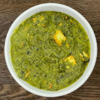 Palak Paneer (Spinach & Cheese) · Spinach leaves simmered in an onion-tomato gravy with Indian Style cheese(Paneer). Order Sid...