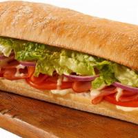 Classic Ham Sub · Ham and mozzarella cheese, red onions, lettuce, tomatoes and mayonnaise.
