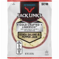 Jack Links Beef And Pork Genoa Salami And Pepper Jack Cheese · 2.5 OZ