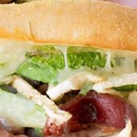 #18 President · Lean roast beef, melted brie, crispy bacon, fresh avocado, and mayo served on a toasted sub ...
