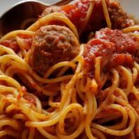 Spaghetti · your choice of meatballs, meat sauce, or marinara sauce