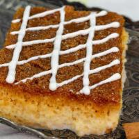 Tres Leches · Delicious ultra-light sponge cake soaked in a sweet milk mixture.